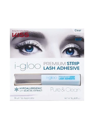 i-gloo Clear Strip Lash Adhesive with Glacial Extract, Hypoallergenic, Dermatologist Tested, Formaldehyde Free, Contact Lens Friendly, Strong Eyelash Glue with Brush Tip Applicator, 0.17 Ounce - pzsku/Z5ABBEAD76EC03BDD381FZ/45/_/1683892053/25ed97c2-0664-4a58-b54b-dafc404ad4d7