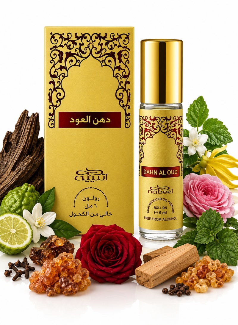 Nabeel Dahn Al Oud Alcohol-Free Roll On Oil Perfume 6 ML - Image 1