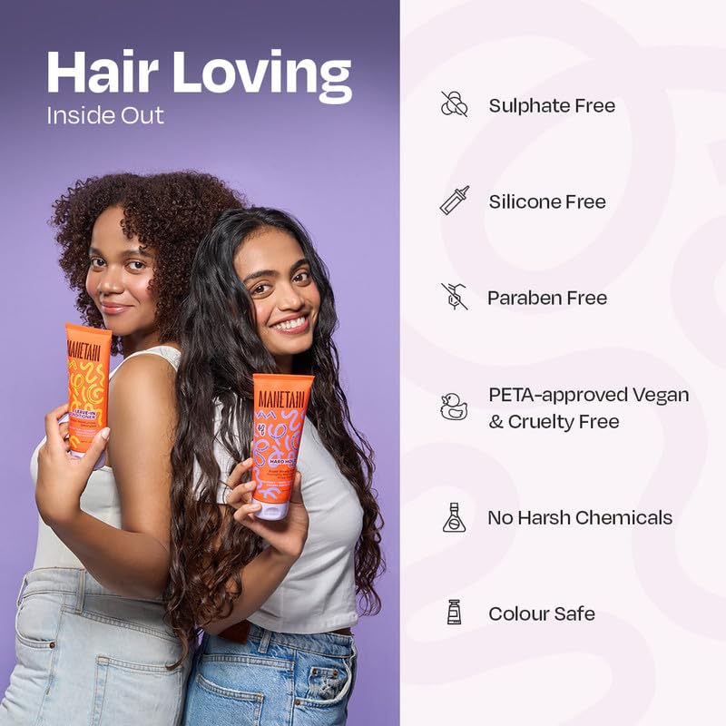 Manetain Leave In Conditioner 200ml for Curly Hair Women | Lightweight Curl Leave In Conditioner for Frizzy Hair | Moisturising, Detangling & Shine Enhancing | Silicone Free, Vegan Formula - Image 4