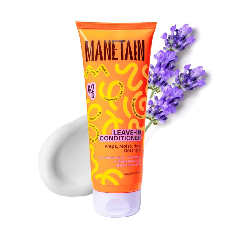 Manetain Leave In Conditioner 200ml for Curly Hair Women | Lightweight Curl Leave In Conditioner for Frizzy Hair | Moisturising, Detangling & Shine Enhancing | Silicone Free, Vegan Formula - Image 1