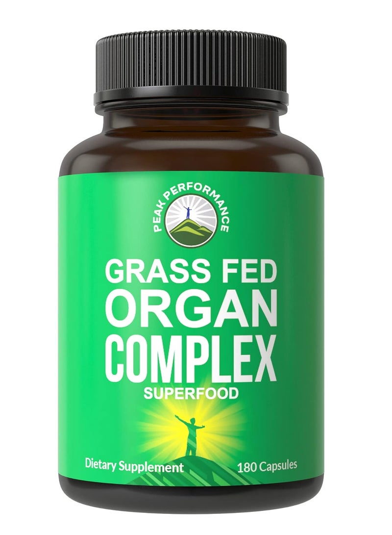 Peak Performance Grass Fed Beef Organ Complex 180 Capsules