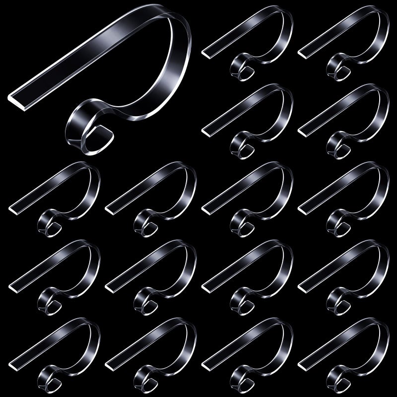Jetec Christmas Clear Stocking Holder Hooks Acrylic Mantle Hangers Non Slip Christmas Stocking Clips Holiday Garland Hooks for Fireplace Home Kitchen Mantel8 Pieces