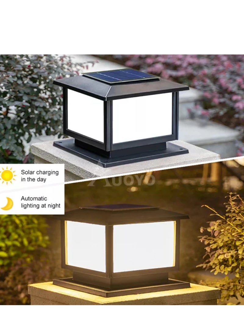 Square Column Lamp Solar Energy Outdoor Garden Waterproof