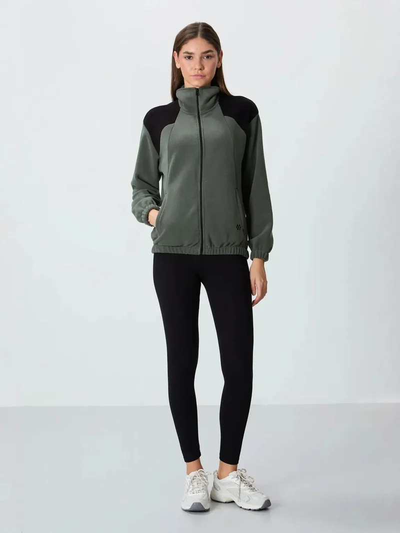 TOMMYLIFE TOMMY Oversized Color Block Half-Zip Sweatshirt