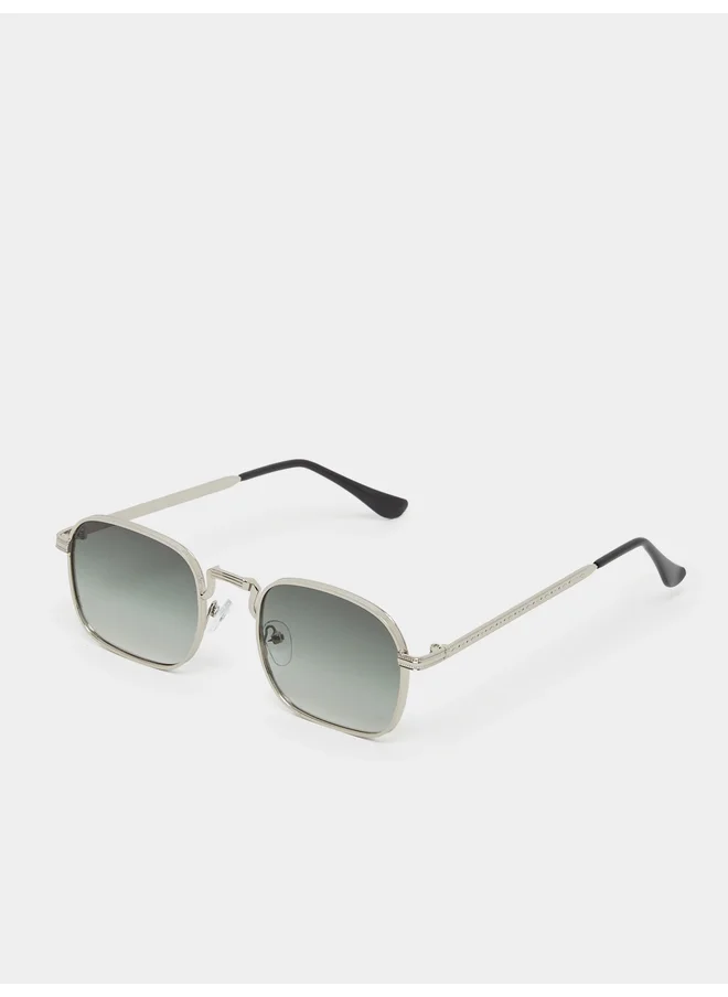 ستايلي Styli Green Double Bridge Aviator Sunglasses