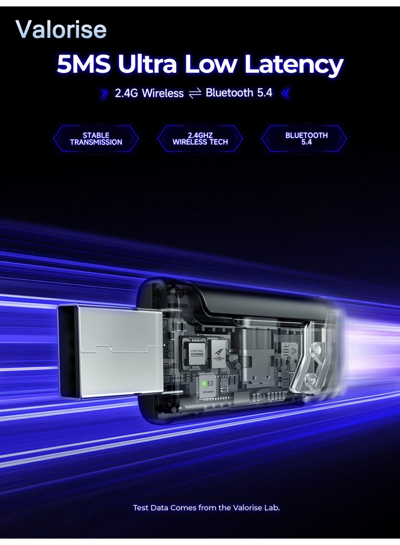قيم سماعة ألعاب لاسلكية UG-08S، صوت محيطي 7.1، ثلاث أوضاع 2.4GHz، بلوتوث، سماعات ألعاب سلكية، بطارية 100 ساعة، ميكروفون لإلغاء الضوضاء ENC، إضاءة RGB، مناسبة للكمبيوتر، PS5، PS4، ماك، سويتش - Image 5