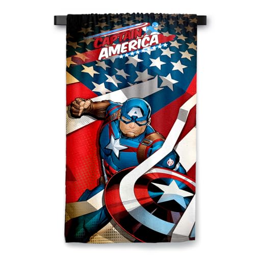 Sassoon Marvel Captain America Cotton Kids Bath Towel 400 GSM- 60 cm x 120 cm - Image 1