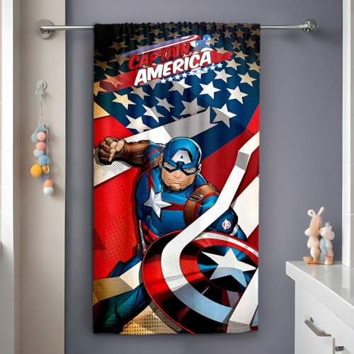 Sassoon Marvel Captain America Cotton Kids Bath Towel 400 GSM- 60 cm x 120 cm - Image 2