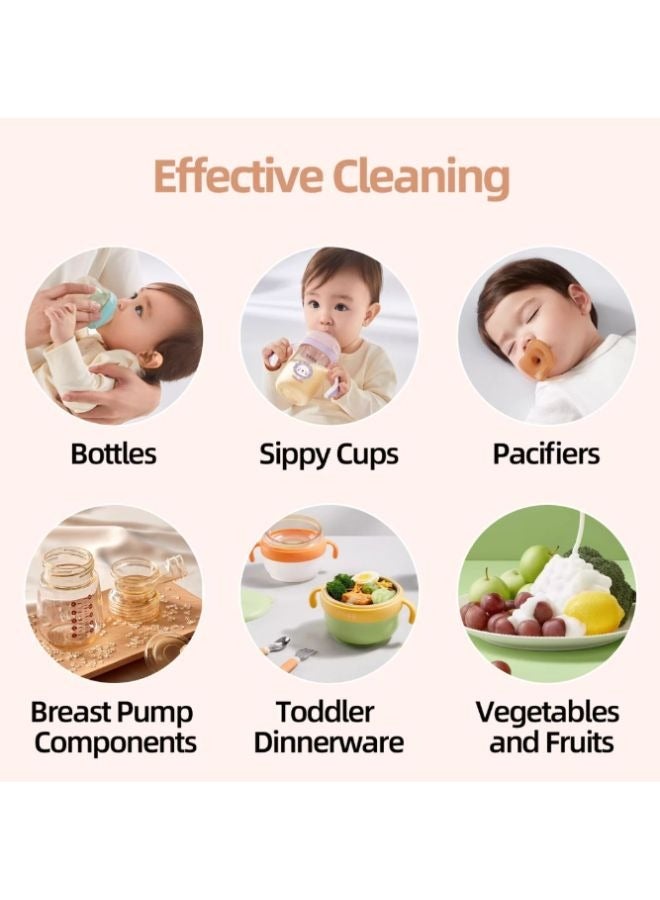 Seednur Baby Bottle and Fruit & Vegetable Cleanser, Fragrance Free, Contains Enzymes, Removing Milk Stains, 600ml Plant Based Baby Bottle Cleanser - Image 5