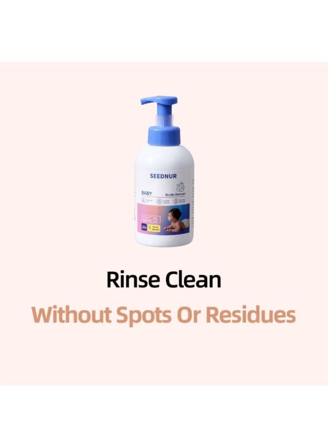 Seednur Baby Bottle and Fruit & Vegetable Cleanser, Fragrance Free, Contains Enzymes, Removing Milk Stains, 600ml Plant Based Baby Bottle Cleanser - Image 4