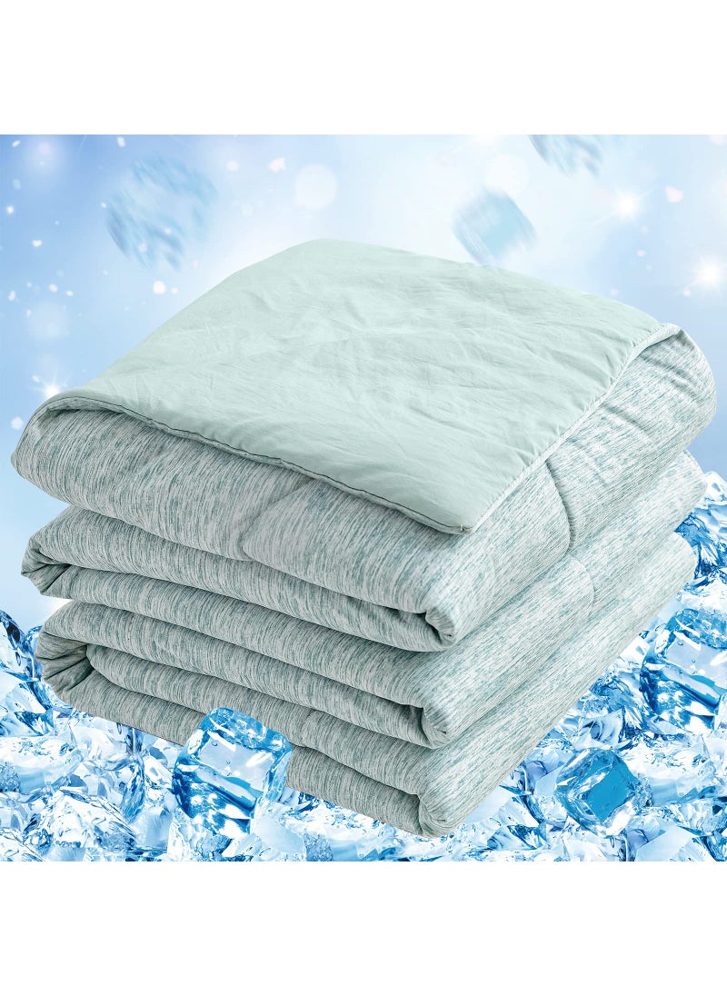 CHOSHOME CHOSHOME Cooling Comforter King Size Cooling Blanket with QMax 045 ArcChill Cooling Fiber for Hot Sleeper and Night Sweats Cool Soft Thin Breathable Summer Comforter for Bed 90 x 108 Green 