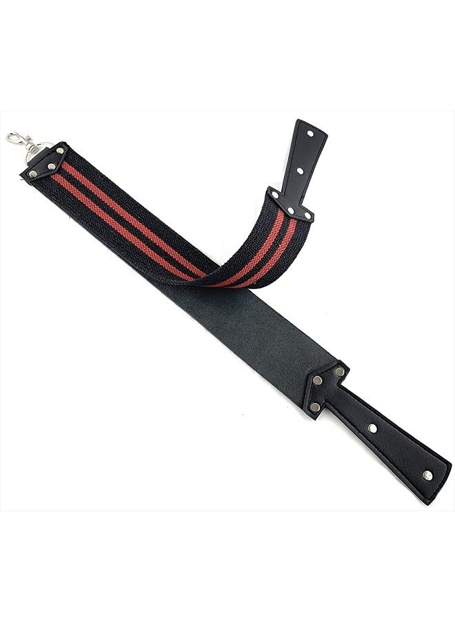 G.B.S Premium Whetstone Blade Sharpening Stone and G.B.S Leather Strop, Black with Red Strip - Image 3