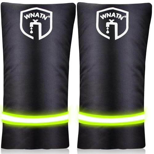 WNATN 2pcs Outdoor Faucet Cover for Winter Freeze Protection,28" L x 15" W,Waterproof Outdoor Large Spigot Covers Winter Insulated (Black) - Image 1