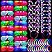 Elcoho 60 Pieces Glow in the Dark Party Supplies LED Light Up Toy Party Favors Includes 20 LED Shutter Glasses 20 Glow Headbands 20 LED Glow Bracelets Neon Party Favors for Glow Party Birthday - Image 3