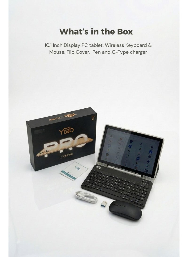 YTAB Y17PRO Smart PC Tablet for Education, 10.1 Inch Display, Wireless Keyboard & Mouse, Flip Cover, Pen, C-Type Charger - Image 3