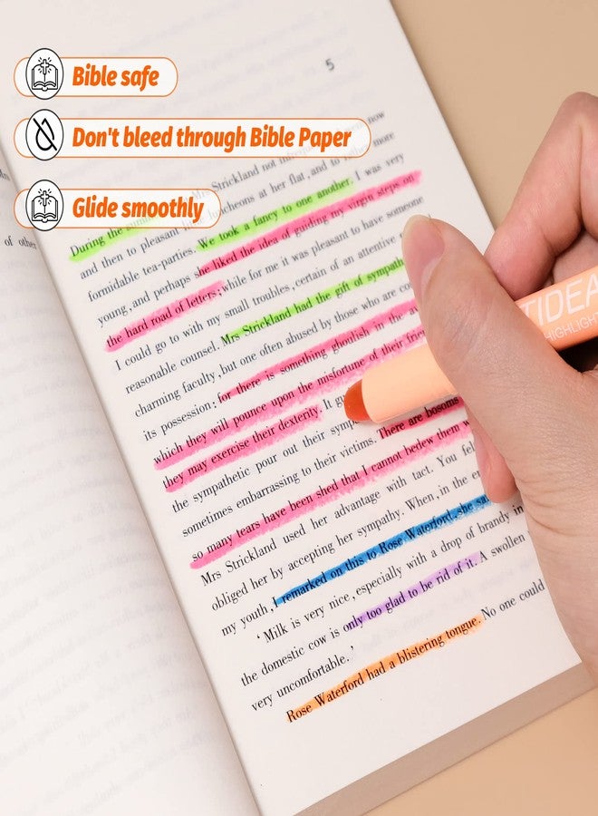GOTIDEAL Bible Highlighters, 12 Pack Assorted Colors Gel Highlighters Pens Set, Wax Bible Markers for Study Journaling School Book Supplies - Image 3