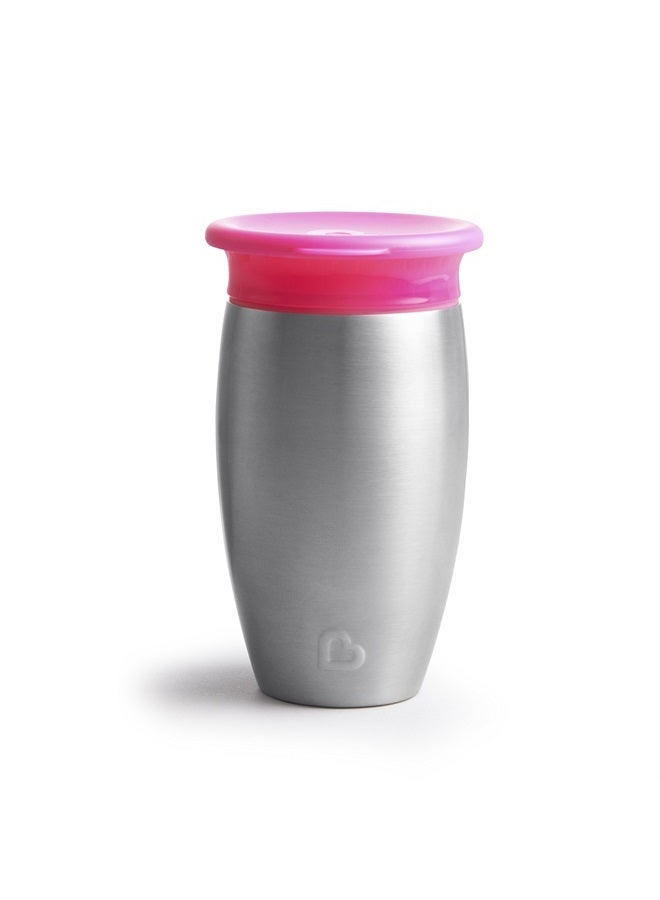 Munchkin ® Miracle® Stainless Steel 360 Toddler Sippy Cup, 10 Ounce, Pink - Image 4
