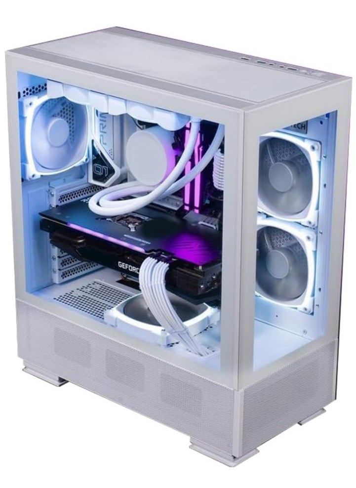 NANOTECH - Neo White Gaming PC - Intel Core i5-12400F Desktop Processor, 6 Cores & 12 Threads, DDR4 32GB (2*16) 3600MHz Ram, Nvidia GeForce RTX 4060 OC Edition 8GB GDDR6 Graphics Card, 2TB NVMe M.2 SSD, 2 Fan AIO Liquid Cooler, 750W Standard Power Supply, Windows 11 Pro | Wi-Fi - Image 1