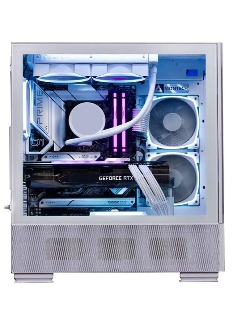 NANOTECH - Neo White Gaming PC - Intel Core i5-12400F Desktop Processor, 6 Cores & 12 Threads, DDR4 32GB (2*16) 3600MHz Ram, Nvidia GeForce RTX 4060 OC Edition 8GB GDDR6 Graphics Card, 2TB NVMe M.2 SSD, 2 Fan AIO Liquid Cooler, 750W Standard Power Supply, Windows 11 Pro | Wi-Fi - Image 1