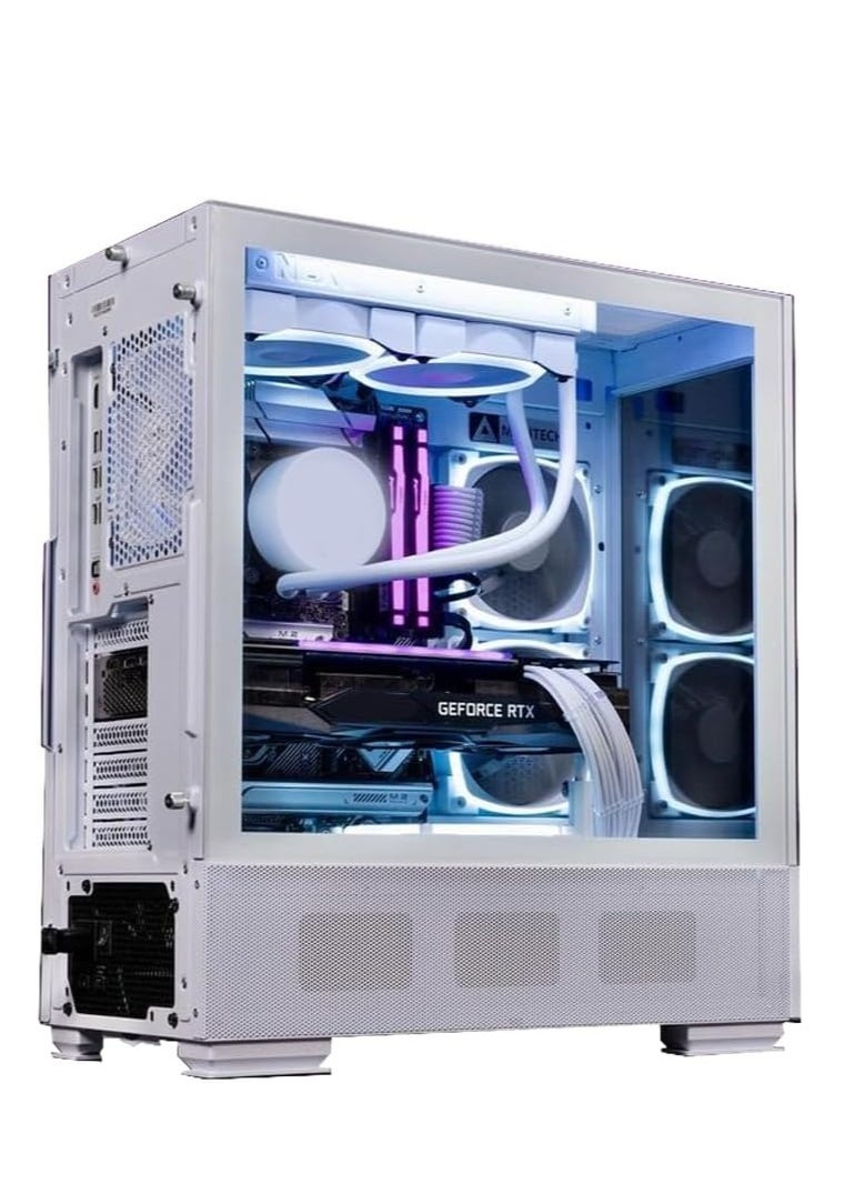 NANOTECH - Neo White Gaming PC - Intel Core i5-12400F Desktop Processor, 6 Cores & 12 Threads, DDR4 32GB (2*16) 3600MHz Ram, Nvidia GeForce RTX 4060 OC Edition 8GB GDDR6 Graphics Card, 2TB NVMe M.2 SSD, 2 Fan AIO Liquid Cooler, 750W Standard Power Supply, Windows 11 Pro | Wi-Fi - Image 1