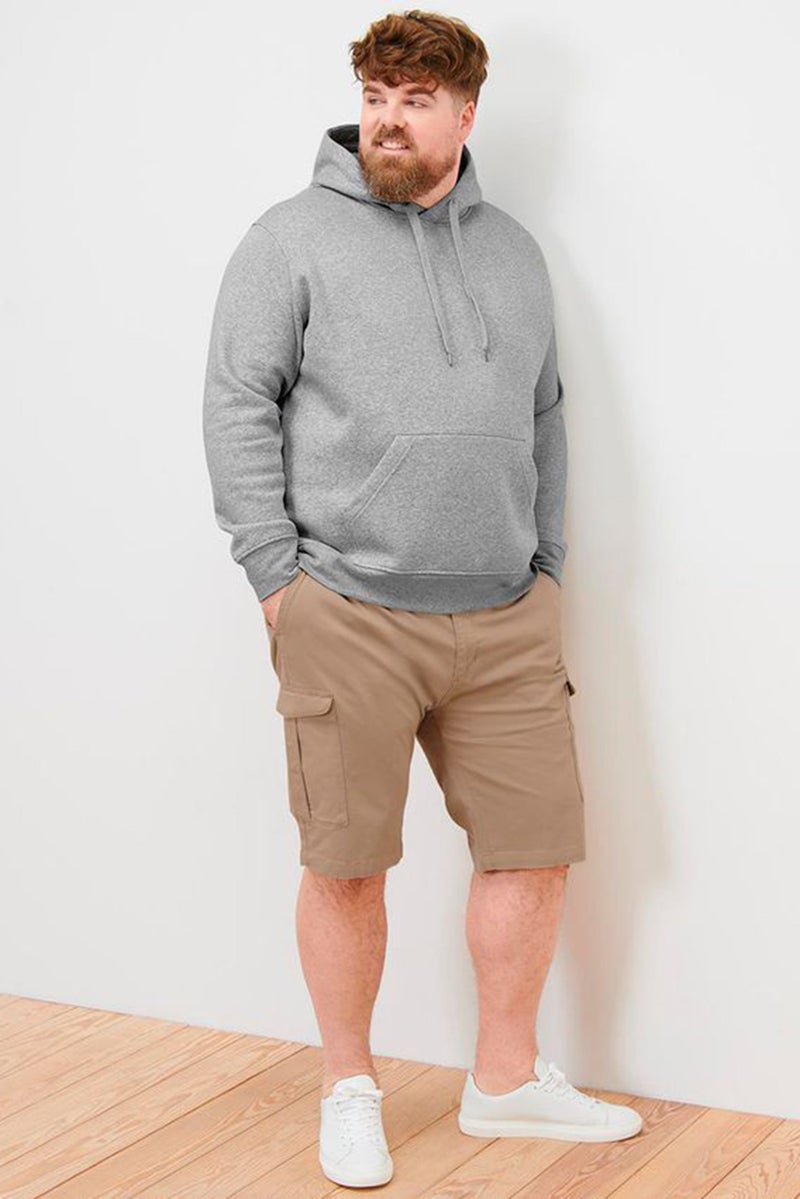 Tchibo Men Plain Cargo Shorts, Tan - Image 1