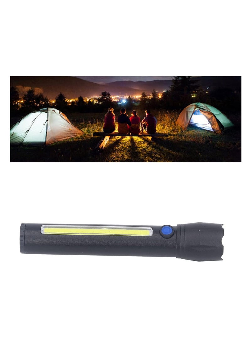Multifunction Rechargeable Flashlight – USB Charging, Zoom & Side COB Light  - Image 4