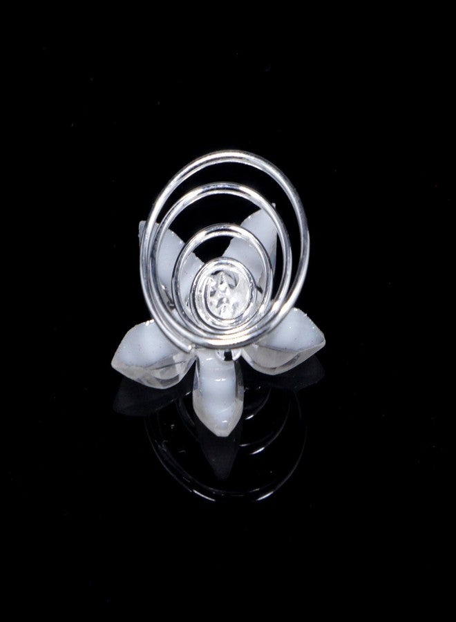 Fodattm 24PCS Rhinestones Crystal Spirals Hair Pin Clip Imitation Pearl Spin Pin Swirl Hair Twists Coils Hairpin Bun Stick Pick (A#) - Image 3