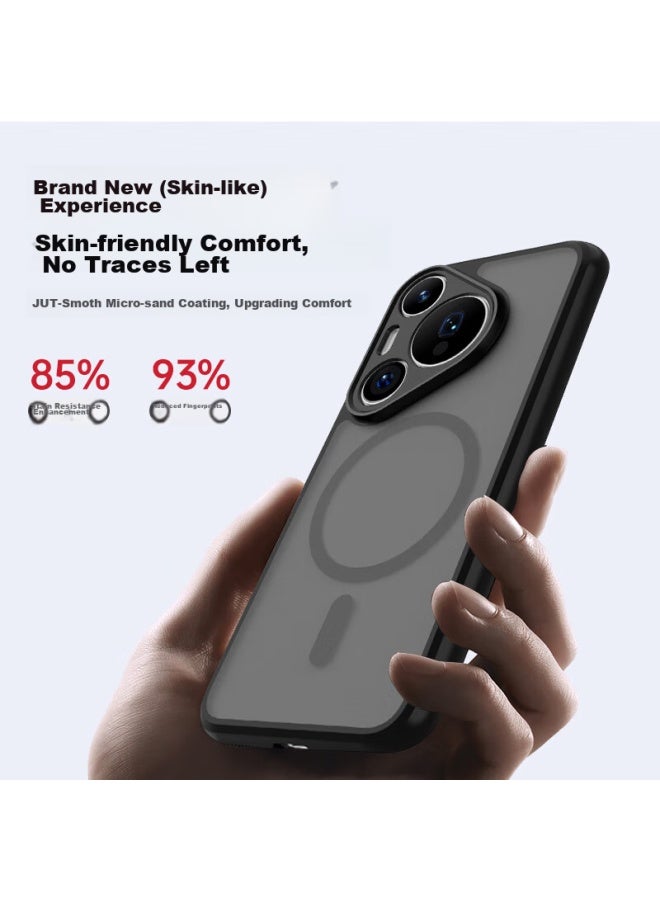 Langling Compatible With Huawei Pura70 Phone Case, P70 Magnetic Charging, Full Lens Protection, Airbag Shockproof, Skin-friendly, Frosted, Anti-fingerprint, Simple Design For Men And Women, Protective Cover - Image 4