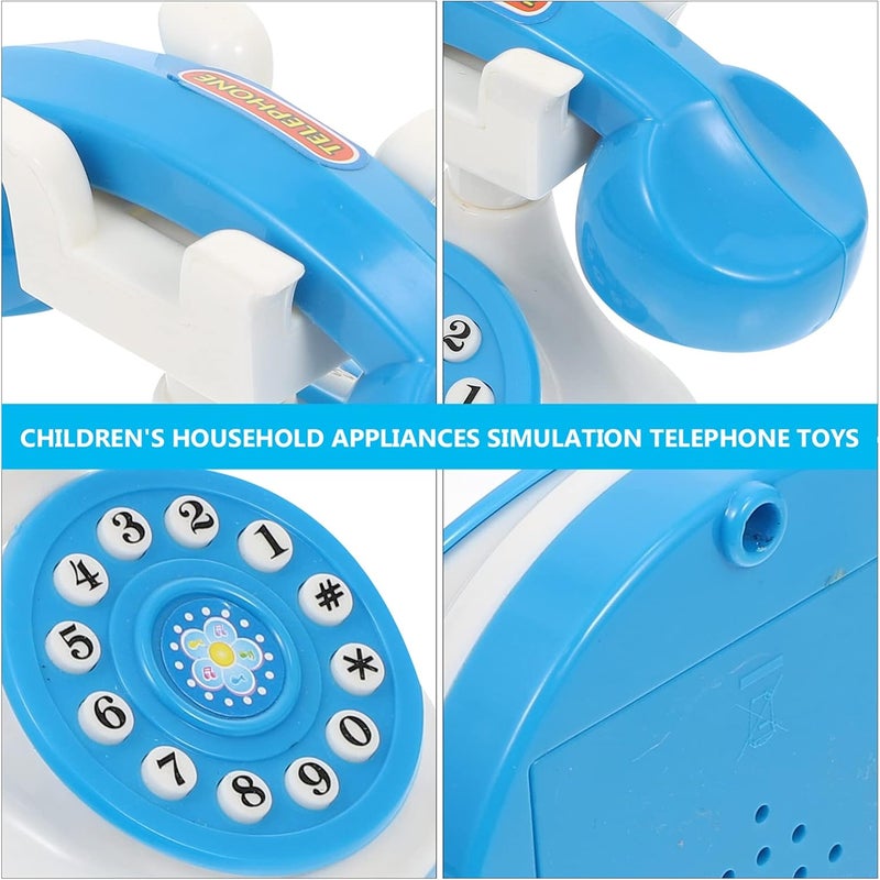 comfrt Retro Corded Landline Phone Toy, Classic Vintage Old Fashion Telephone Simulation Novelty Hotel Telephone Early Educational Toys for Kids Pretend Role Play Interactive Gifts Random Color - Image 5
