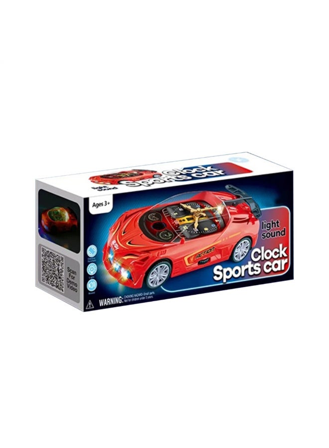 DAT Interactive Clock Sports Car Toy for Kids with LED Lights & Music | Educational Racing Car Clock for Boys & Girls | Push & Play | Manual Clock Adjustment - Image 3