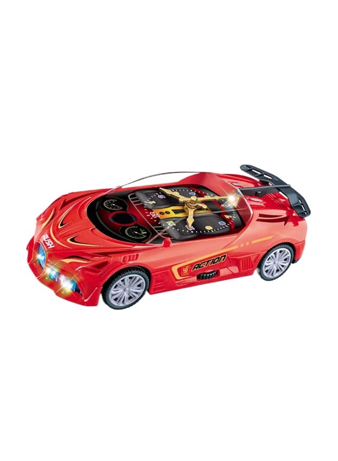 DAT Interactive Clock Sports Car Toy for Kids with LED Lights & Music | Educational Racing Car Clock for Boys & Girls | Push & Play | Manual Clock Adjustment - Image 2