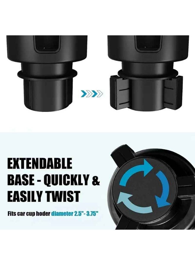 Upgraded Car Cup Holder Expander with Offset Adjustable Base – Compatible with 14/24/36oz Bottles & Mugs, Sleek Durable Design with Bottle Opener - Image 4
