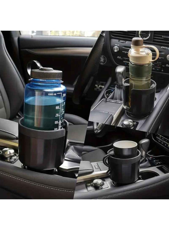 Upgraded Car Cup Holder Expander with Offset Adjustable Base – Compatible with 14/24/36oz Bottles & Mugs, Sleek Durable Design with Bottle Opener - Image 1