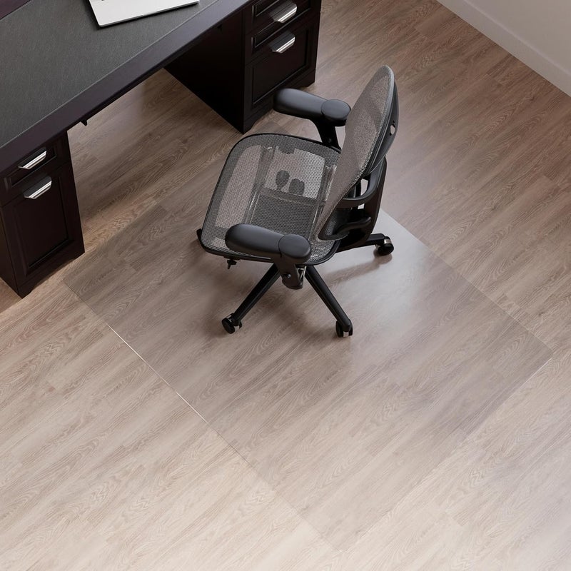 Realspace Hard Floor Chair Mat Rectangular 46W x 60D Clear - Image 1