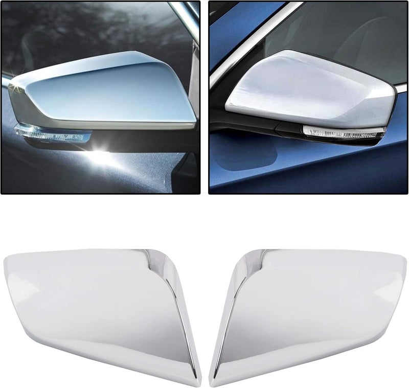 ECOTRIC Pair Mirror Covers Compatible With 2014-2020 Chevy Impala Overlays Trims Shells Chrome 2PCS Multi-use upgraded craftsmanship - Image 2