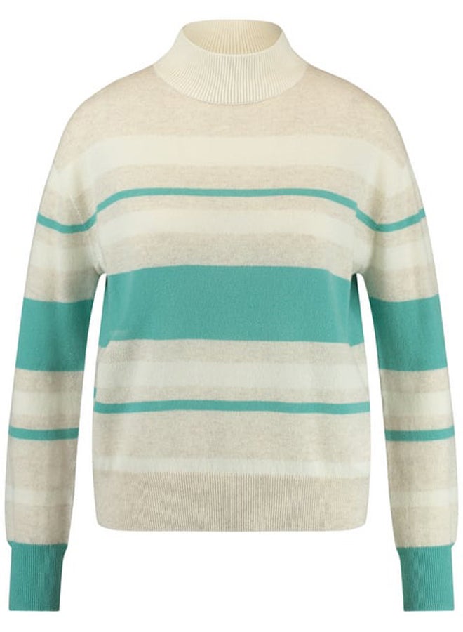 GERRY WEBER Striped wool sweater with turtleneck  - Image 1