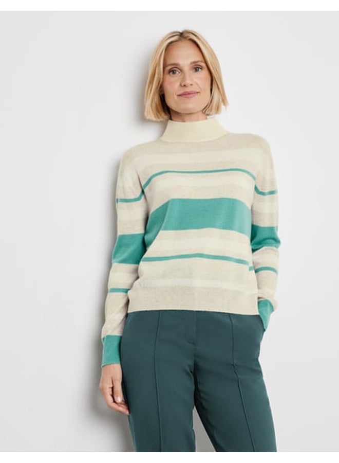 GERRY WEBER Striped wool sweater with turtleneck  - Image 2
