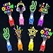 Oitnlaughter 36Pcs Neon Happy Birthday LED Finger Lights Party Favors Glow in the Dark Light Up Finger Lights Neon Themed Toys Bulk for Kids Party Goodie Bag Stuffer Birthday Gifts Classroom Prize - Image 2