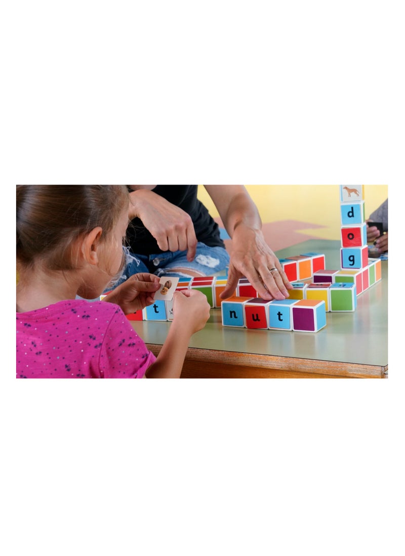 GEOMAG - Geomag Magicube Word Building + Clips, Magnetic STEM Toys For Kids, Early Educational Magnetic Building Toys, 79 PCS, Made in Switzerland, 100% Recycled Plastic, Open Ended Toys, Construction Toys - Image 1