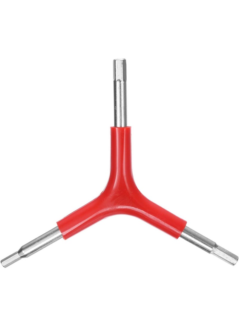 GGOOT Y-Shaped 3 Way Wrench 4mm 5mm 6mm Y-Type Inner Hexagon Spanner Chrome Plating Portable Bike Hex Wrench Torque Spanner for Bicycle Cycling Repair Hardware Tools, Red  - Image 1