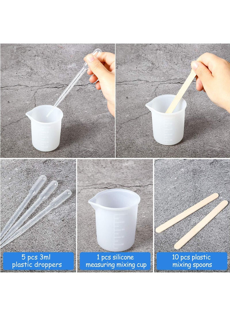 KASTWAVE 26pcs Resin Notebook Mold Kits,Notebook Cover Silicone Molds for A5 A6 A7,Silicone Resin Molds for Notebook Epoxy Resin DIY,with Book Rings,Spoon,tweezer,Cup,Dropper,Wood Stick - Image 3