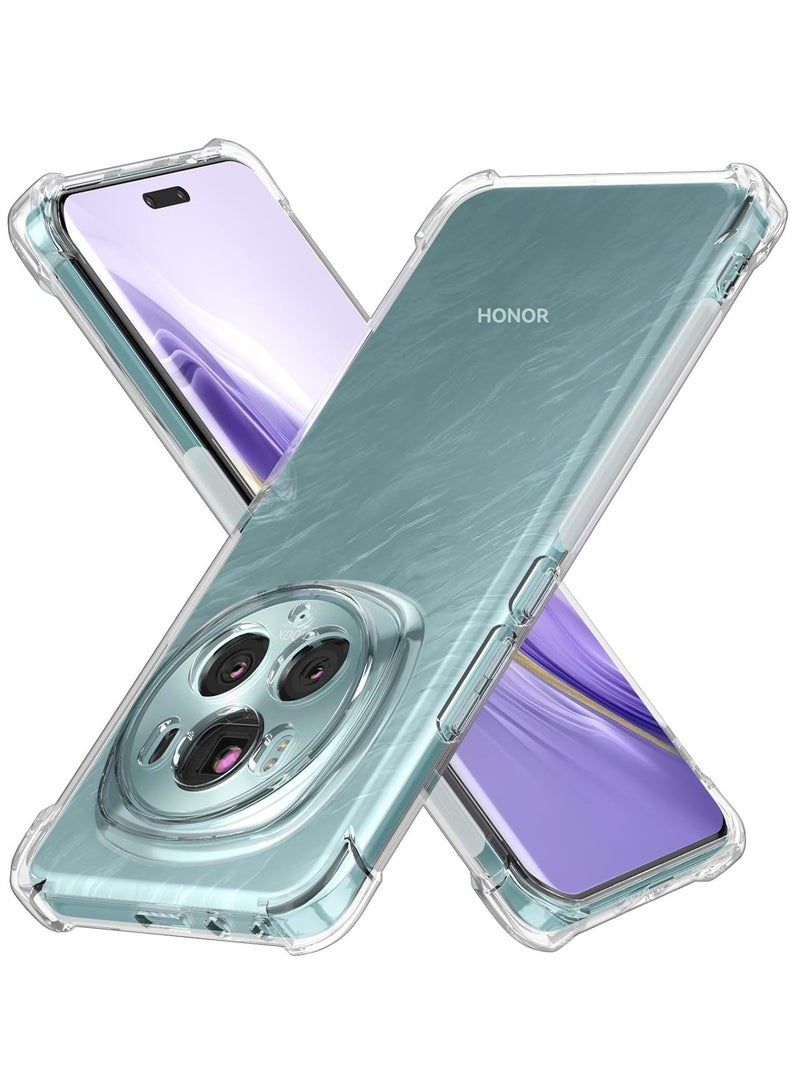 Case for Honor Magic 6 Clear TPU Four CornersGrade Protection Cover Transparent Soft - Image 2