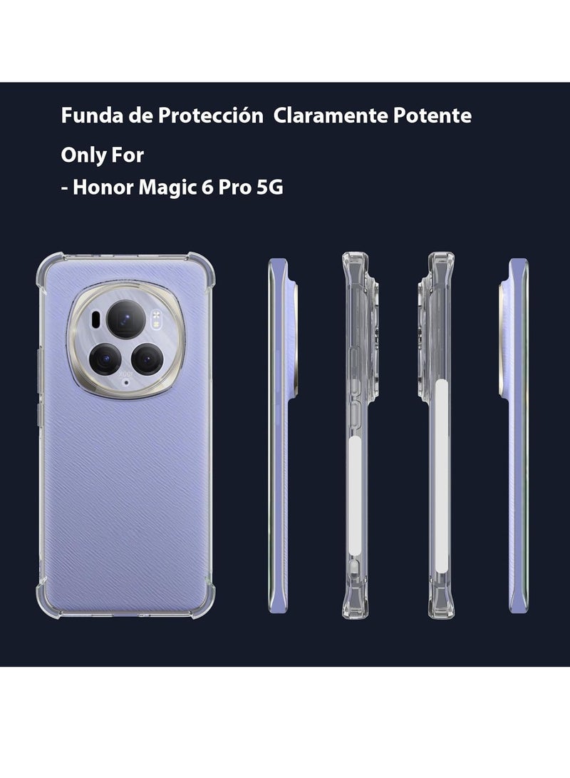 Case for Honor Magic 6 Clear TPU Four CornersGrade Protection Cover Transparent Soft - Image 3
