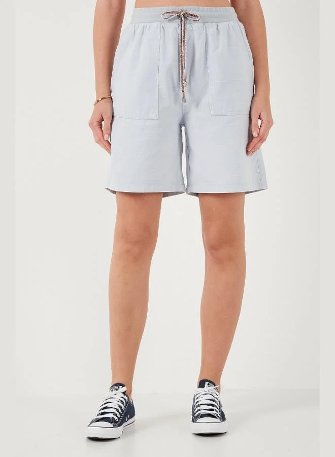 Lela Lela Cotton Relaxed Fit High Waist Pocket Mini Shorts Women's SHORTS 668YP5384