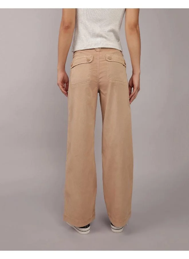 American Eagle AE Dreamy Drape High-Waisted Baggy Wide-Leg Convertible Pant