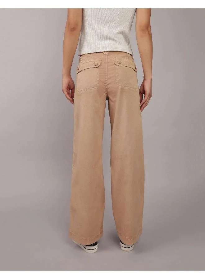 American Eagle AE Dreamy Drape High-Waisted Baggy Wide-Leg Convertible Pant