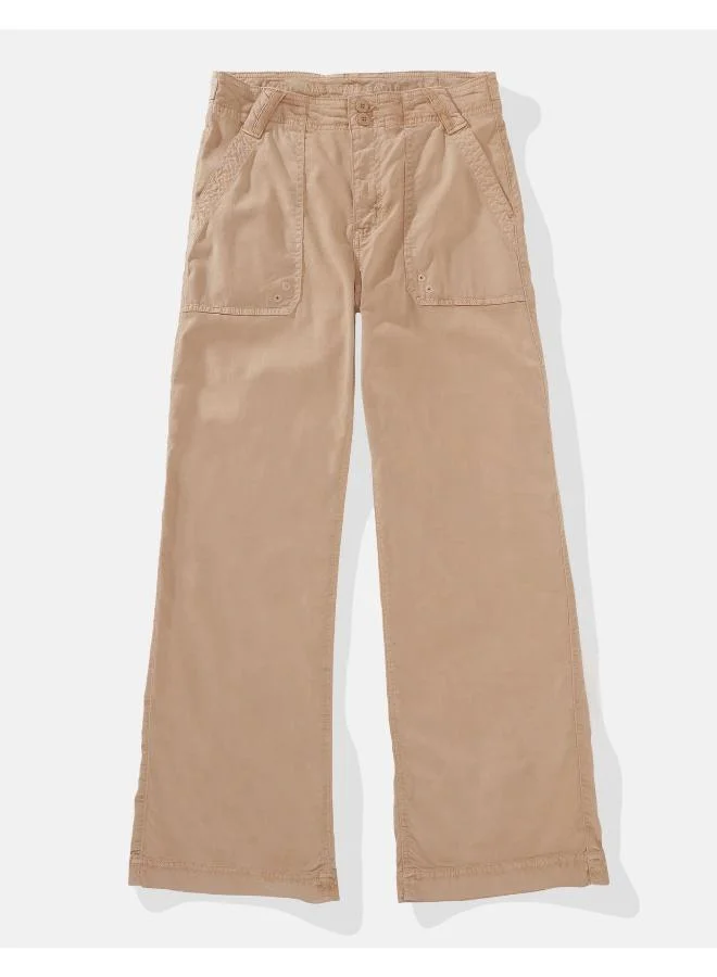American Eagle AE Dreamy Drape High-Waisted Baggy Wide-Leg Convertible Pant