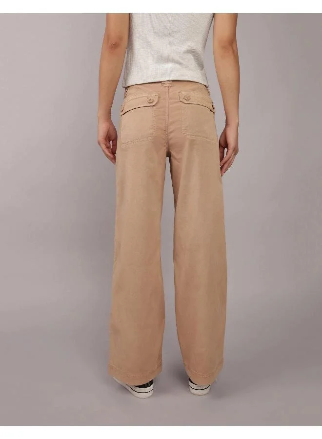 American Eagle AE Dreamy Drape High-Waisted Baggy Wide-Leg Convertible Pant