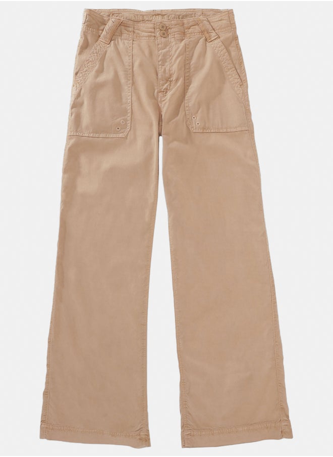 American Eagle AE Dreamy Drape High-Waisted Baggy Wide-Leg Convertible Pant  - Image 3