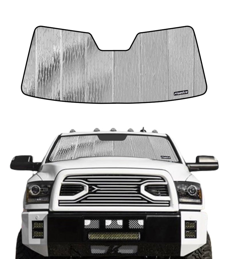Pigenius Windshield Sun Shade for Dodge Ram 25003500 20102018 Front Window Sunshade AstraGuard